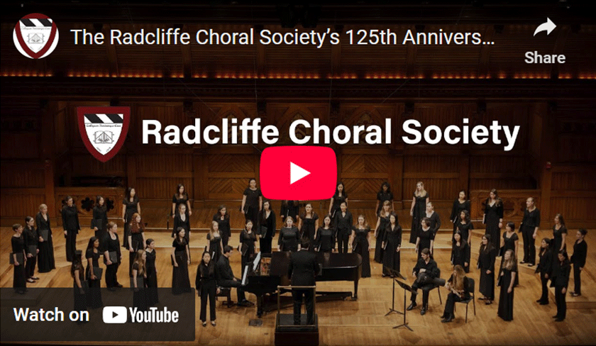 Radcliffe Choral Society 125th Anniversary Concert YouTube Thumbnail