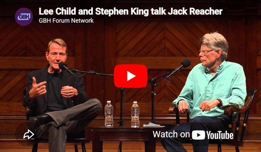 Lee Child Conversation Stephen King YouTube Thumbnail