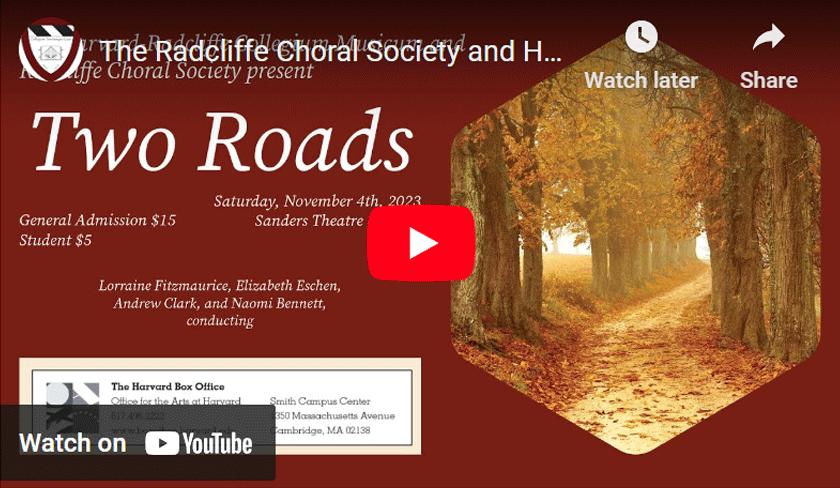 RCS and HRCM Two Roads Concert YouTube Thumbnail