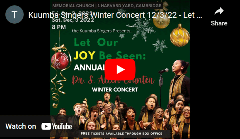 Kuumba Singers Winter Concert YouTube Thumbnail