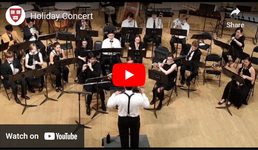 Harvard Wind Ensemble Holiday Concert YouTube Thumbnail